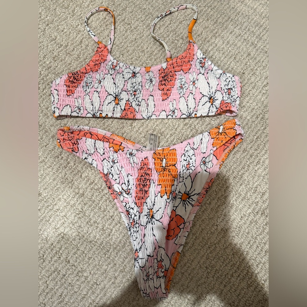 Othr Pink and Orange Floral Bikini